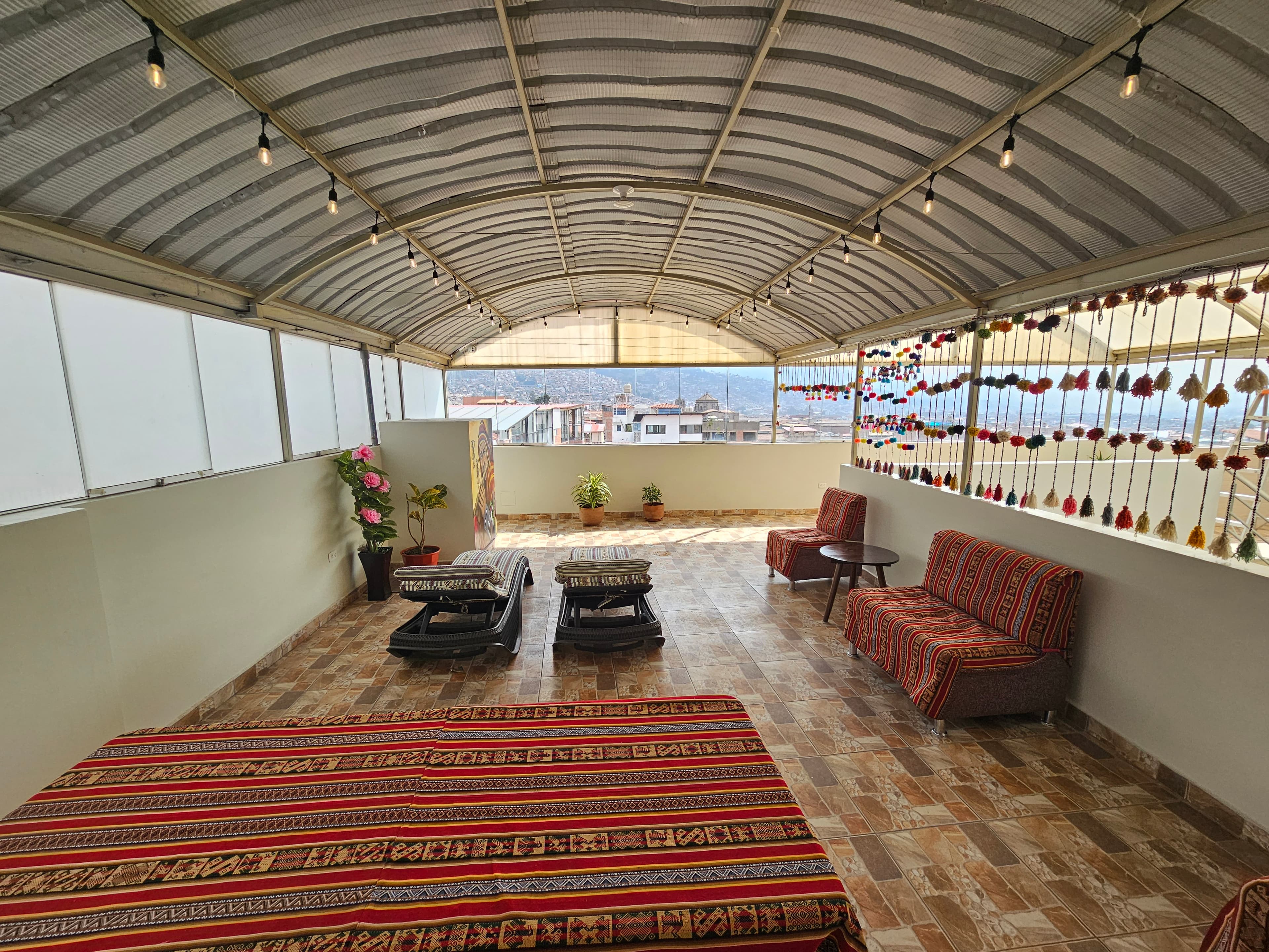 Shared rooftop terrace lounge